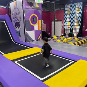 Parque <span class=keywords><strong>de</strong></span> juegos infantil comercial con temática forestal, con tobogán doble recto y parque <span class=keywords><strong>de</strong></span> trampolines, según normas ASTM <span class=keywords><strong>de</strong></span> América. - Product Image 2
