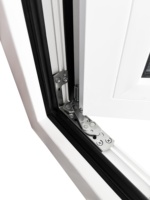 Ventana de PVC Económica con Vidrio Templado y Persiana para Cocina de Apartamento y Uso en Hoteles