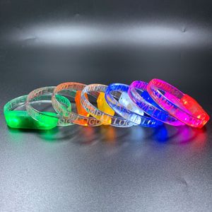 Braccialetto LED Luminoso Personalizzato con Logo, Braccialetti Fluorescenti per Feste <span class=keywords><strong>e</strong></span> Celebrazioni, Attivazione Sonora, Braccialetto LED Lampeggiante - Product Image 3