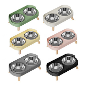 Stainless Steel Pet Bowl Elevated <b>2</b> In 1 Non Slip <b>For</b> Cats And <b>Small</b> Dogs - Product Image 5