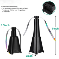 Ventilador Repelente de Insectos Portátil y Retráctil, con Interruptor, para Mesas, Funciona con 2 Pilas AA o Cable USB