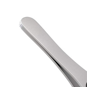 Pince à épiler pour sourcils OEM sous marque privée, en acier inoxydable, avec poignée antidérapante, logo personnalisé, pointe inclinée en acier - Product Image 3