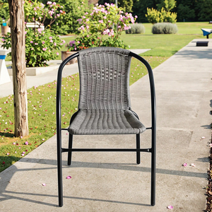 โต๊ะกาแฟกลางแจ้งเฟอร์นิเจอร์โลหะวางซ้อนกันได้อย่างสะดวกสบายพร้อมโครงเหล็กสำหรับแผงไม้สไตล์ภายนอกลาน - Product Image 4