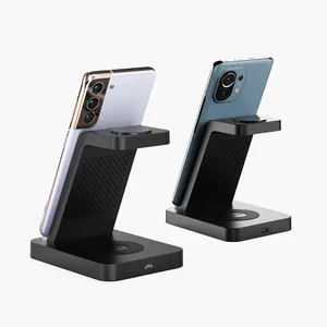 Venta caliente 3 en 1 soporte de cargador inalámbrico para el nuevo iPhone iwatch y Samsung Mobile & Watch