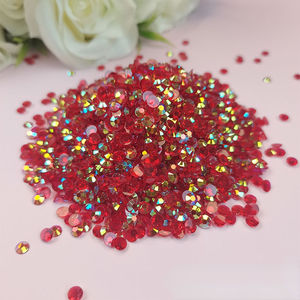 Pierres de cristal transparentes AB dos plat résine emballage en vrac Non Hot Fix Strass Flatback vente en gros 2mm 3mm 4mm 5mm 6mm sac Opp - Product Image 6