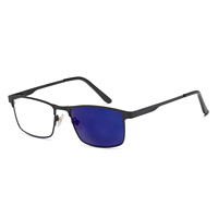 Lunettes photochromiques pour hommes, verres rectangulaires, anti-lumière bleue, lunettes de soleil photochromiques