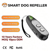 Répulsif à ultrasons portable pour chiens, 3 modes, sans danger, dresseur de chiens, rechargeable par USB avec sangle, anti-aboiement extérieur, personnalisable, en stock