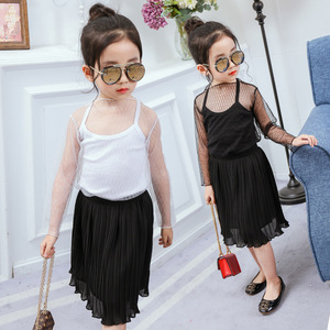 Nuevo Diseño de Vestido Tipo Frock con Corte a Cuadros y Manga Larga para Chicas a la Moda - Product Image 2