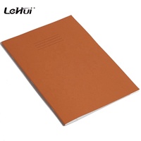 Lehui Fabricant Couleur personnalisée Jaune Orange A4 taille 80/100/120 Page lignée 80gsm Papier écologique Cahier d'exercices