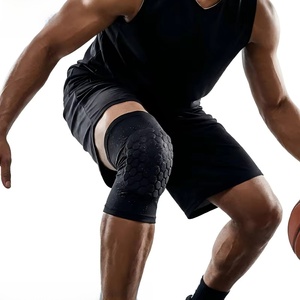 Genouillères courtes en nid d'abeille pour adultes YOUNGSON, manchon de compression rembourré en EVA anti-collision pour le basketball et le football, protection antidérapante - Product Image 1