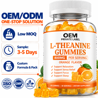 Gummies de L-Théanine à Marque Blanche OEM 400mg, 60 Unités, Complément Alimentaire pour Adultes, Vente en Gros, Distributeur en Carton