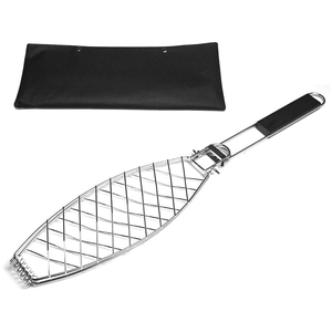 PENOBON Heat Resistant Rustproof Stainless Steel <b>BBQ</b> Grilling Basket Fish Tool Kit Sets - Product Image 2