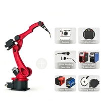 Sistema de Robot de Soldadura Industrial de 6 Ejes, Alta Repetibilidad, Compatible con Posicionadores y Rieles Lineales
