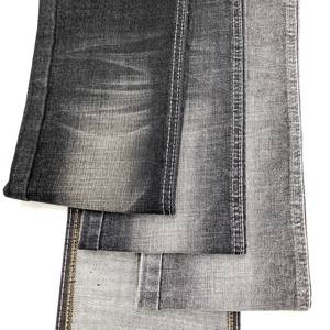 Mercerized Đen 11.2 oz cao Stretch denim vải cho quần jean với Crosshatch slub Jeans vải vải dệt trong Trung Quốc nhà máy - Product Image 1