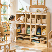Moderno Armario de Madera para Zapatos y Mochilas Escolares, con 12 Compartimentos, para Guardería, Preescolar y Aula