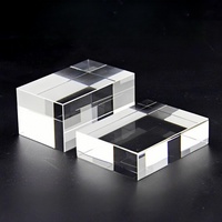 Bloc de verre organique vierge personnalisé imprimé UV clair acrylique marque présentoir logo d'entreprise bloc