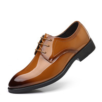 Chaussures Derby à lacets en PU à bout pointu et bride décorative pour hommes, style mode, pour boîte de nuit, banquet, affaires, bureau, carrière, jeunesse, vente en gros