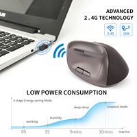 Mouse isi ulang nirkabel 2.4Ghz, Mouse bisnis ergonomis Vertikal 4 tombol