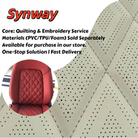 Panneau en cuir PVC perforé 3 mm, gaufré et débossé, broderie en nylon 6 plis pour sièges de voiture, chaises et mobilier d'extérieur