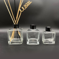 Bouteille de parfum vide diffuseur de roseau carré bouteilles de parfum d'air en verre personnalisé 50ml 100ml 150ml 200ml bouteilles de diffuseur de roseau