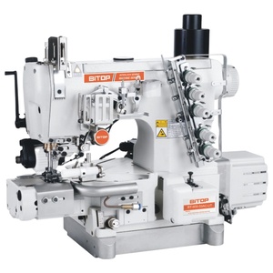Machine à coudre industrielle à point plat à entraînement direct BT-600-33AC-UT avec couteau droit - Product Image 1