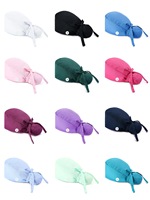 Bonnet d'infirmière populaire à queue de cheval, motif dessin animé mignon, chic et élégant, en coton avec doublure en satin