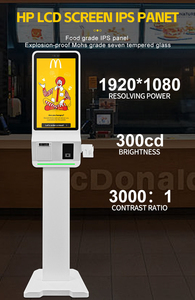 Sinmar 24 Inch Food Ordering Ticket Kiosk Machine Payment <strong>Terminal</strong> Floor Standing Indoor Touchscreen <strong>Pos</strong> Computer Kiosk - Product Image 5