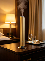 Diffuseur d'arômes intelligent de luxe en métal écologique 100 ml sans eau, à huile essentielle, éclairage LED, chargement par batterie Type-C, pour table, hôtel