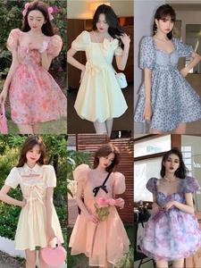 2025 blanc femmes Style français Niche Design sens Chic Maxi jupe taille élastique uni teint en mousseline de soie décontracté robe d'été avant - Product Image 5