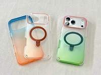 Coque de téléphone Honatop à dégradé de couleurs avec support pour iPhone 18 17 Pro Max 17 Air 16E Magnétique 15 14 Housse arrière