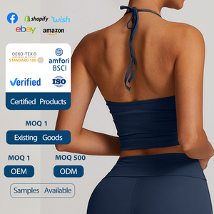 حزام جديد معلق الرقبة جميلة الظهر مع حصيرة الصدر للياقة البدنية ضيق عارضة سرعة التجفيف أعلى للنساء - Product Image 4