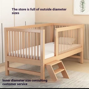 Grande rambarde de lit en bois de hêtre personnalisée pour garçon célibataire Chevet de bébé élargi en bois massif épissé pour le salon des enfants - Product Image 2