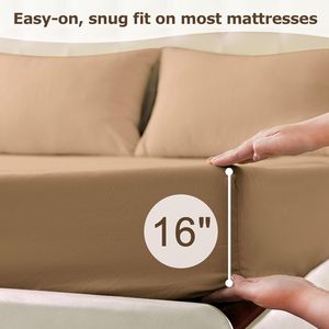 Vua duy nhất & Twin Kích thước 1800tc tấm ga trải giường sợi nhỏ đặt 3-mảnh được trang bị bộ đồ giường bán buôn bedsheet Bộ sưu tập - Product Image 2