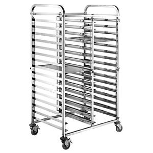 رفوف بعجلات للخبز مقاومة للتآكل من الفولاذ المقاوم للصدأ مع حمولة ثقيلة ، عربات تبريد ، عربات يدوية للفنادق - Product Image 4