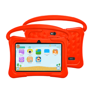 Tablette pour enfants 7 pouces Android 15 Wi-Fi Éducative avec poignée Résistance aux chutes Rouge - Product Image 1