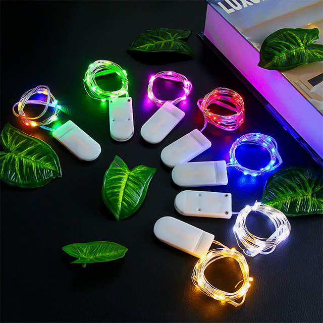 New Button Battery Operated 1M 2M 3M Mini Copper Wire Fairy Lights LED String for Christmas Decoration