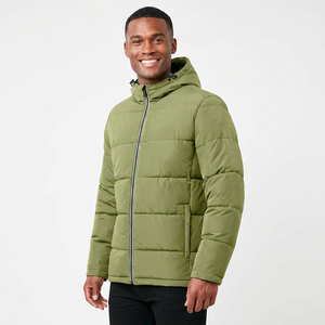 Chaquetas acolchadas de invierno para hombre con logotipo personalizado OEM, carcasa de Cachemira estilo callejero con cuello levantado a precio bajo - Product Image 1