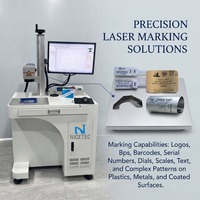 Machine de marquage laser à fibre Nicetec 50W, vente en gros d'usine, gravure de logo, code QR, numéro de série sur plastique, métal, tuyaux, avec logiciel OEM