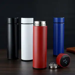 Designer Double Wall Vacuum flask Stainless Steel Outdoor Sport LED smart drinkware Smart water bottle with reminder