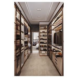 Prima nouveau design Walk in Closet contreplaqué porte battante panneau meubles chambre Villas <span class=keywords><strong>dressing</strong></span> placard garde-robe pour hommes - Product Image 2