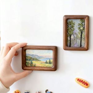กรอบรูปไม้แม่เหล็กขนาดเล็ก ของตกแต่งแม่เหล็กติดตู้เย็นไม้ขนาดเล็ก - Product Image 1