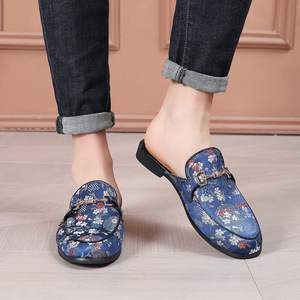 Chaussures décontractées pour hommes de style européen et américain, mules fermées, demi-sandales, chaussures paresseuses, grandes tailles pour hommes - Product Image 2