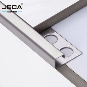 Foshan Factory JECA bordo <span class=keywords><strong>in</strong></span> <span class=keywords><strong>acciaio</strong></span> inossidabile Trim varie <span class=keywords><strong>dimensioni</strong></span> Logo OEM profili <span class=keywords><strong>in</strong></span> piastrelle di ceramica per la decorazione di bordi di pavimenti e pareti - Product Image 1
