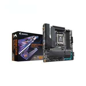 GA B650M AORUS ELITE AX Micro ATX <span class=keywords><strong>Motherboard</strong></span> <span class=keywords><strong>AMD</strong></span> soket AM5 <span class=keywords><strong>DDR5</strong></span> WiFi 6E - Product Image 1