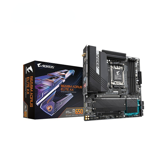 GA B650M AORUS ELITE AX Micro ATX Motherboard AMD Socket AM5 DDR5 WiFi 6E