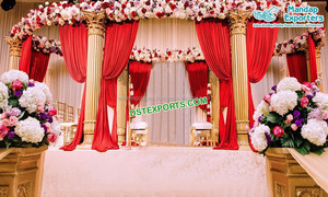 Grand Mandap de mariage Rajwada, nouveau style Jharokha, ensemble de Mandap de mariage incroyablement sculpté en fibre, Australie - Product Image 3