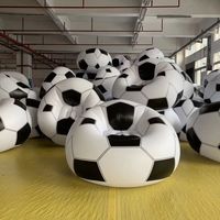 Sofá Inflable Individual Moderno en Forma de Balón de Fútbol para Adultos, Cama de Baloncesto para Uso en Interiores del Hogar