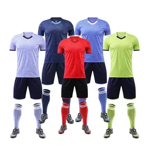 Promotional Men's Soccer Jersey Set Quick Dry Soccer Uniform Customization Football Jerseys