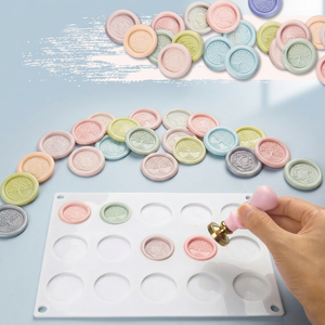 Plastic Mold 15 Holes Round for <b>Sealing</b> <b>Wax</b> Diy Stamping Tool White Eco Friendly Generic - Product Image 1