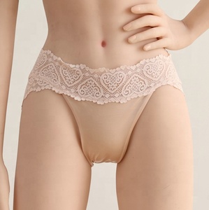 Qingya Custom donna Sexy <span class=keywords><strong>pizzo</strong></span> trasparente taglio alto senza cuciture <span class=keywords><strong>perizoma</strong></span> stile Bikini XL cavallo tinta tinta in tinta unita - Product Image 4